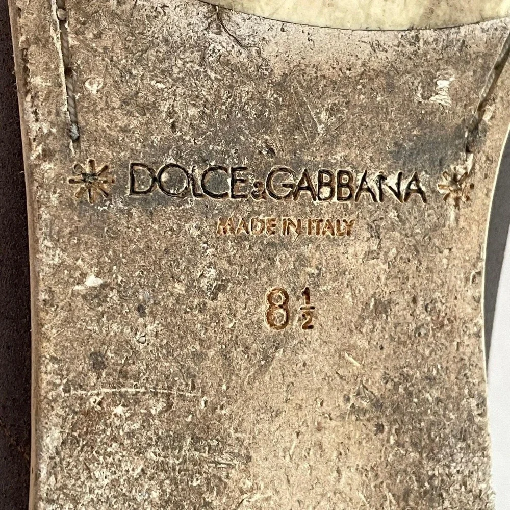Dolce‎ & Gabbana Francesina Crosta Cera Oxford Men 8.5 Brown Suede Brogue